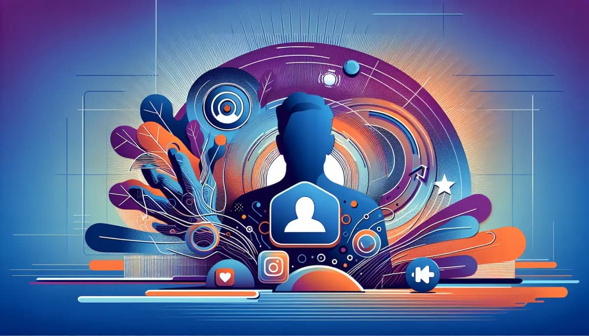 Person crafting their personal brand identity with design tools and social media profiles