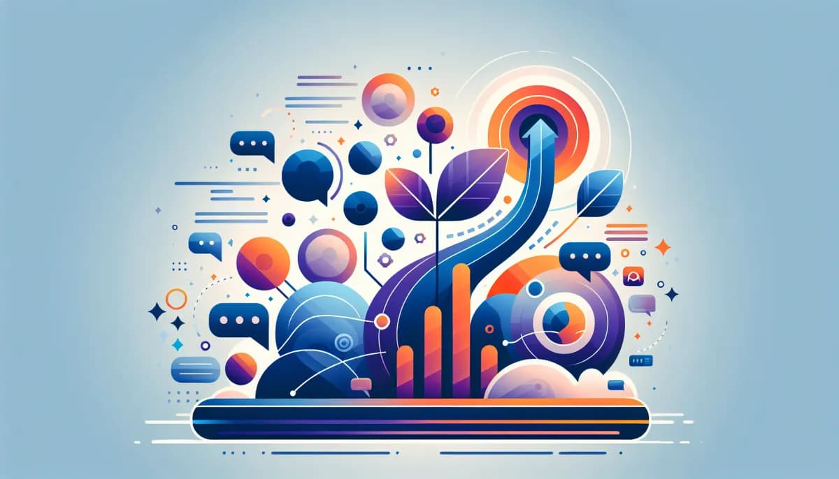 Person building social media presence from scratch on a laptop with growth charts