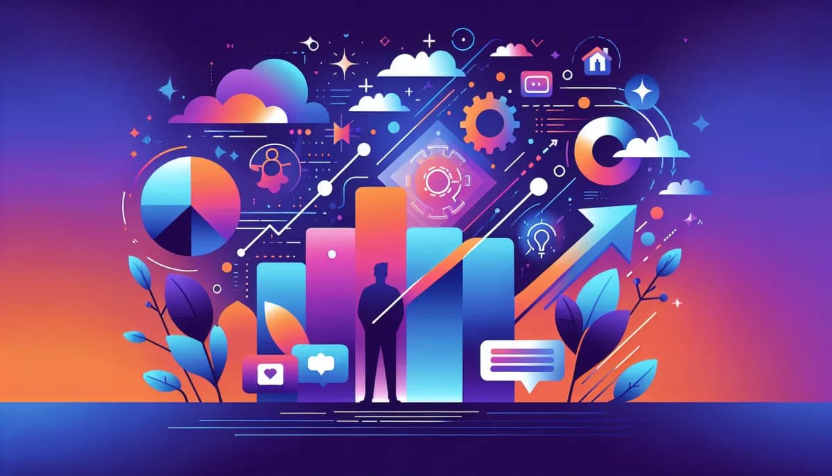 Rocket launching from a smartphone screen symbolizing rapid social media growth