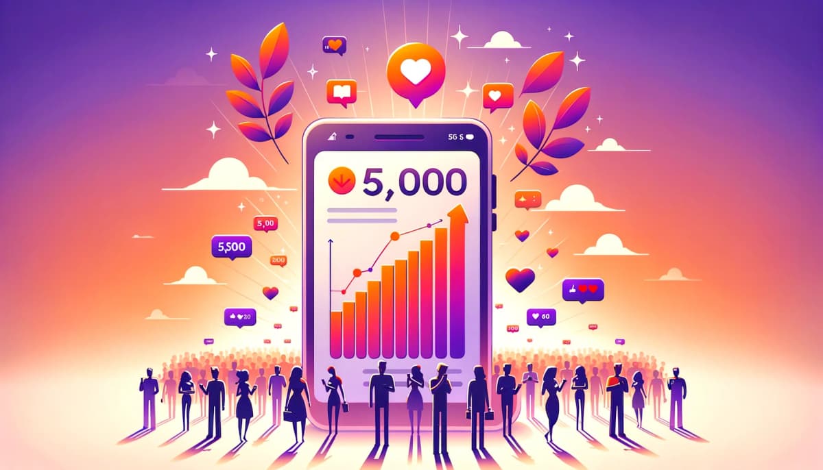 Social proof illustration showing growth of Instagram Likes on Instagram