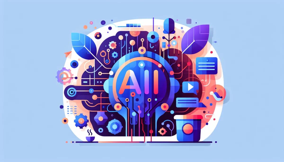 Content creator using AI tools on multiple screens showing video generation and image creation interfaces