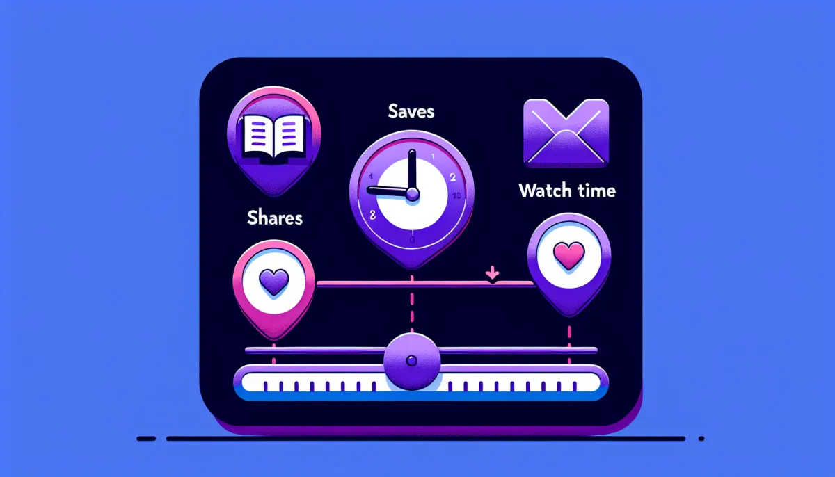 Infographic showing how saves and DM shares are weighted in the 2026 Instagram algorithm
