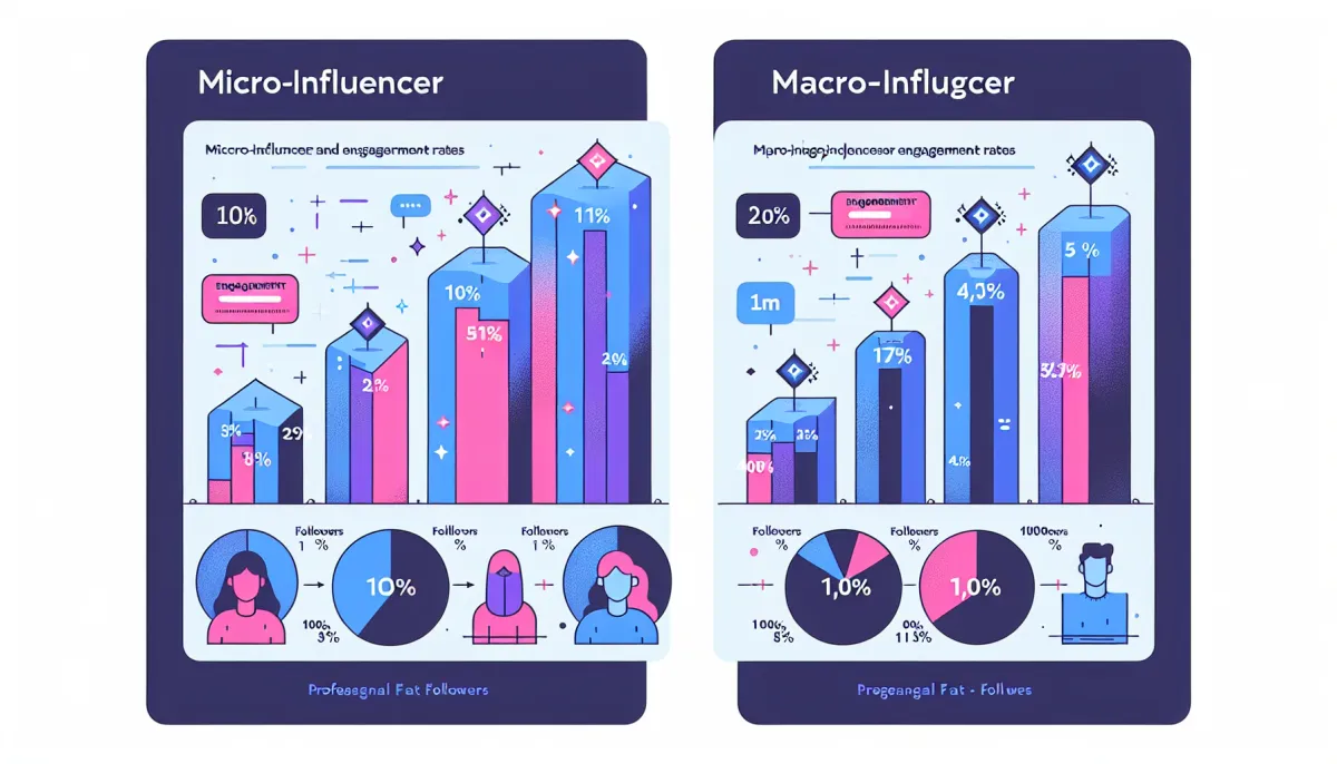Chart comparing micro-influencer vs macro-influencer engagement rates on TikTok in 2026