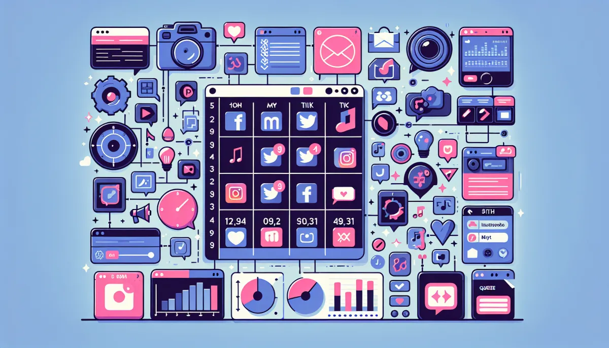 Social media scheduling calendar with Buffer and Later — multi-platform content planning
